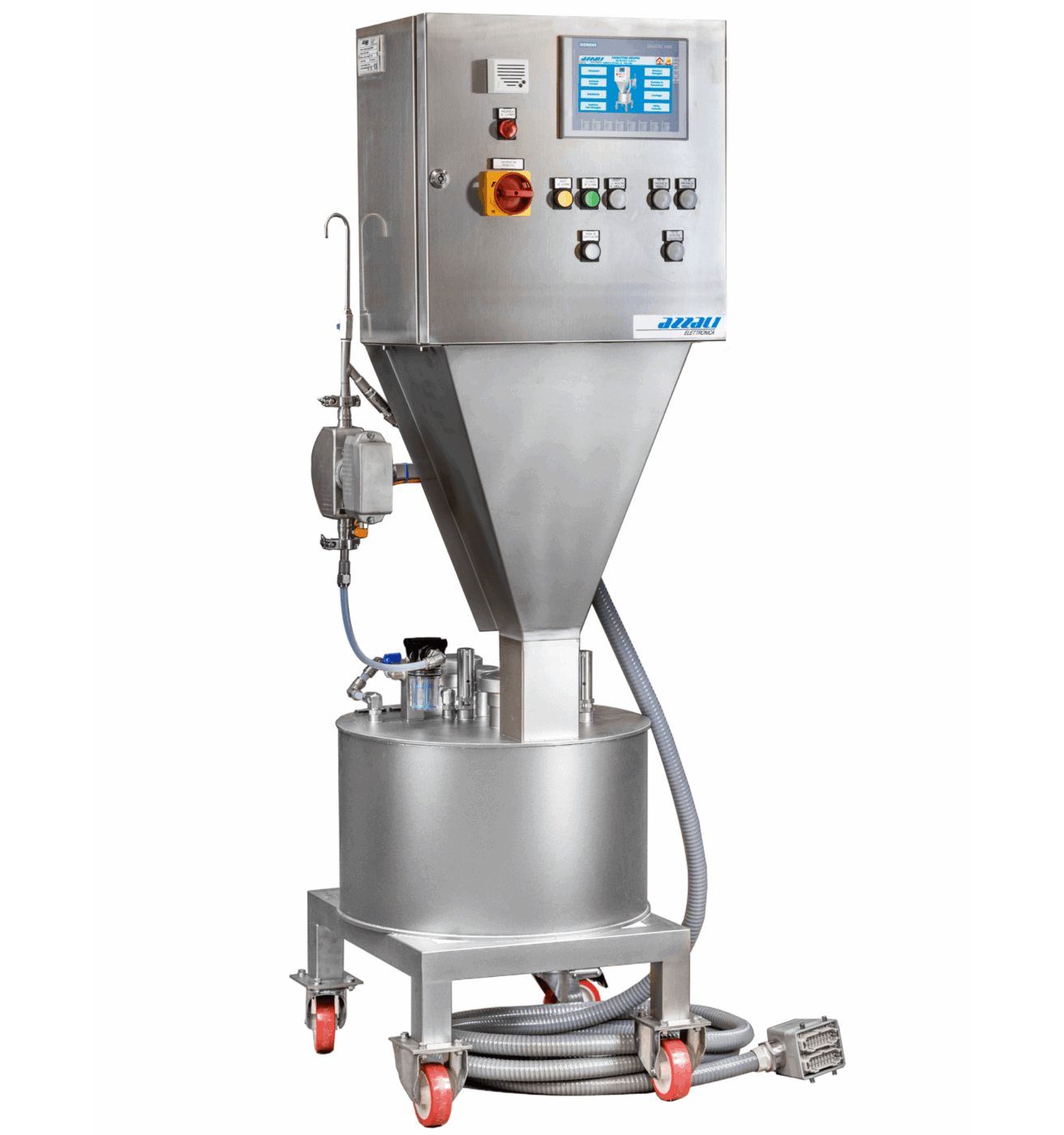 AE650 dosatore con serbatoio 50 L per dosaggio alcol o aroma su prodotti da forno non secchi.