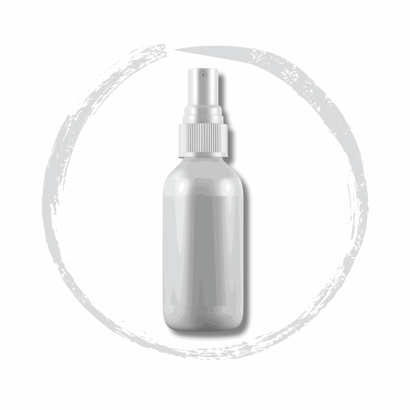 Flacone spray su cui effettuare controllo qualità e controllo difetti con sistemi di visione cognex con intelligenza artificiale.